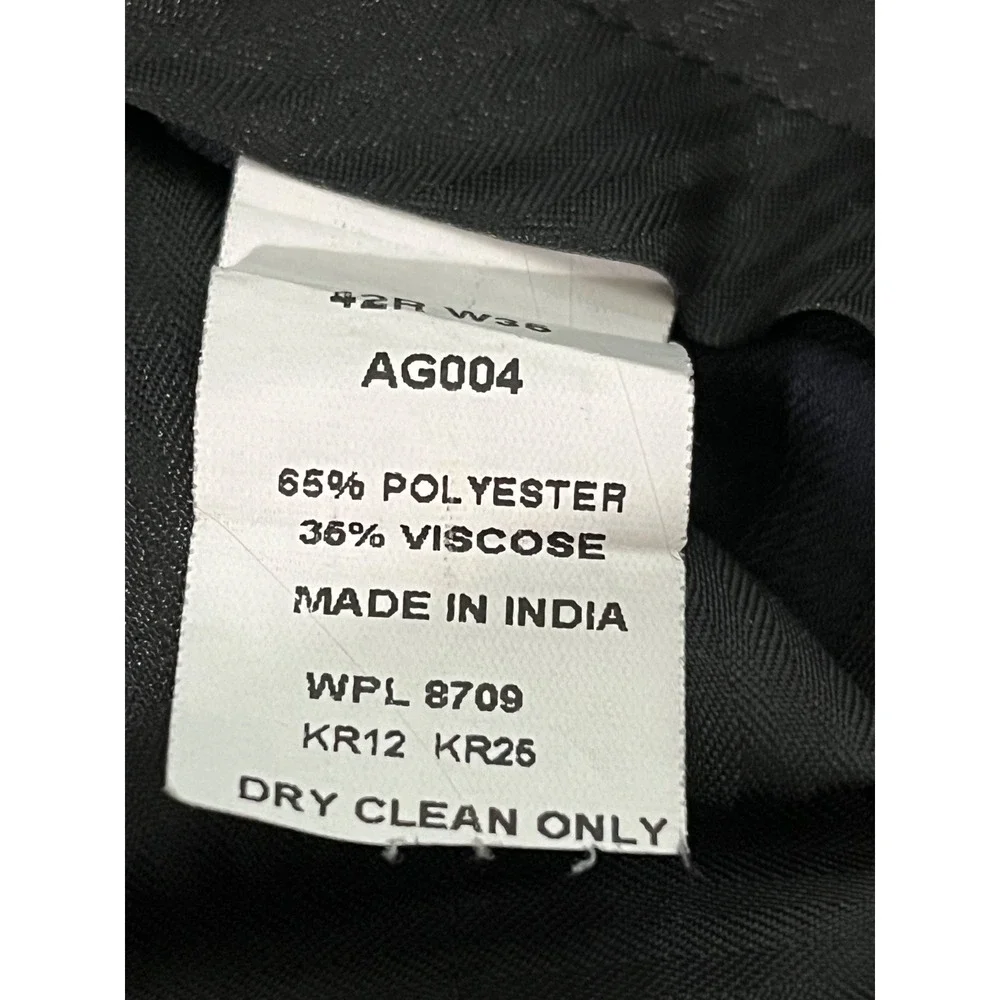 Kenneth Cole Reaction Techni-Cole Blazer Suit Coat Size 42R Black Polyester